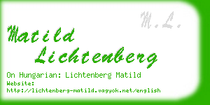 matild lichtenberg business card